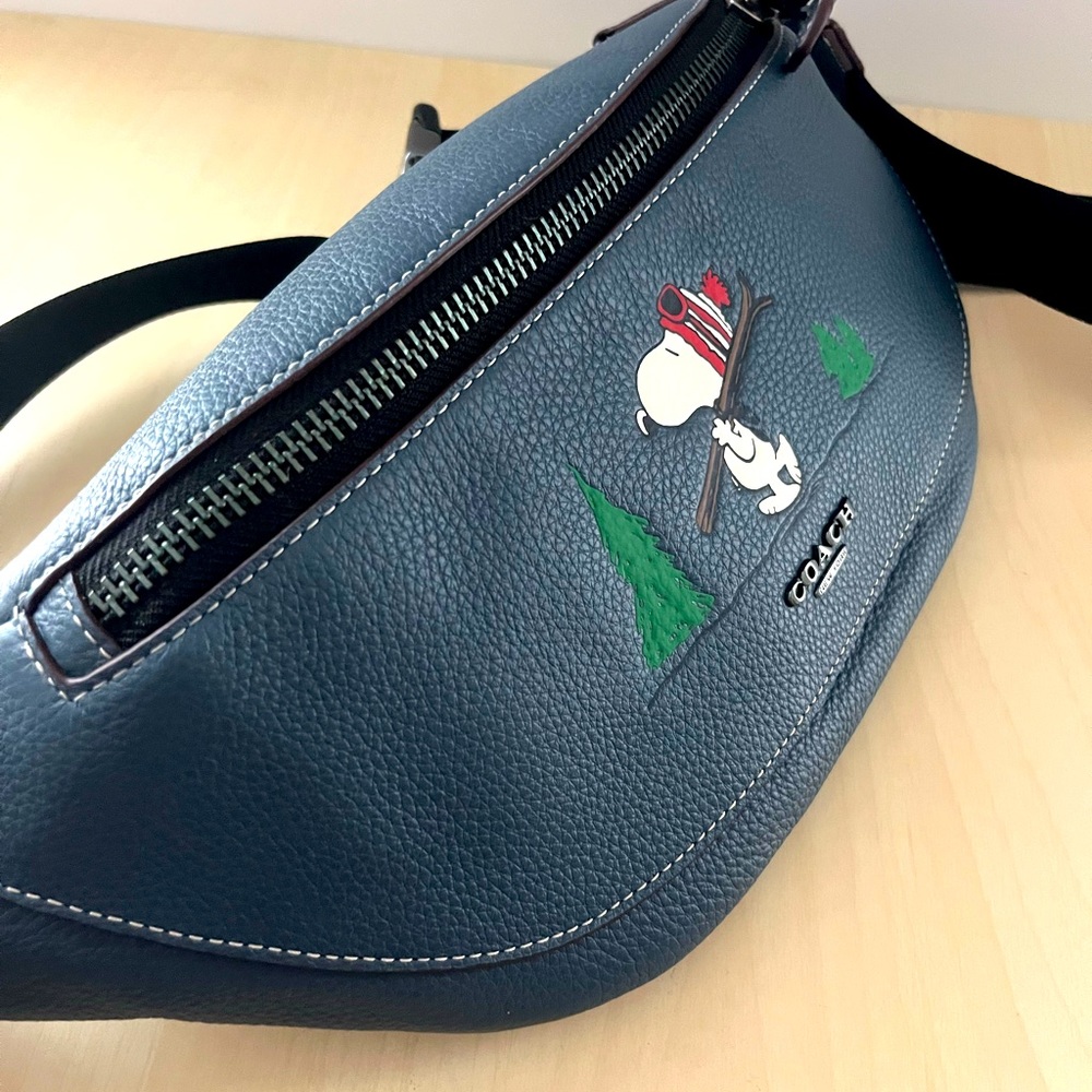New Coach X Peanuts Warren Belt Bag With Snoopy Motif CE618 - Picture 7 of 7